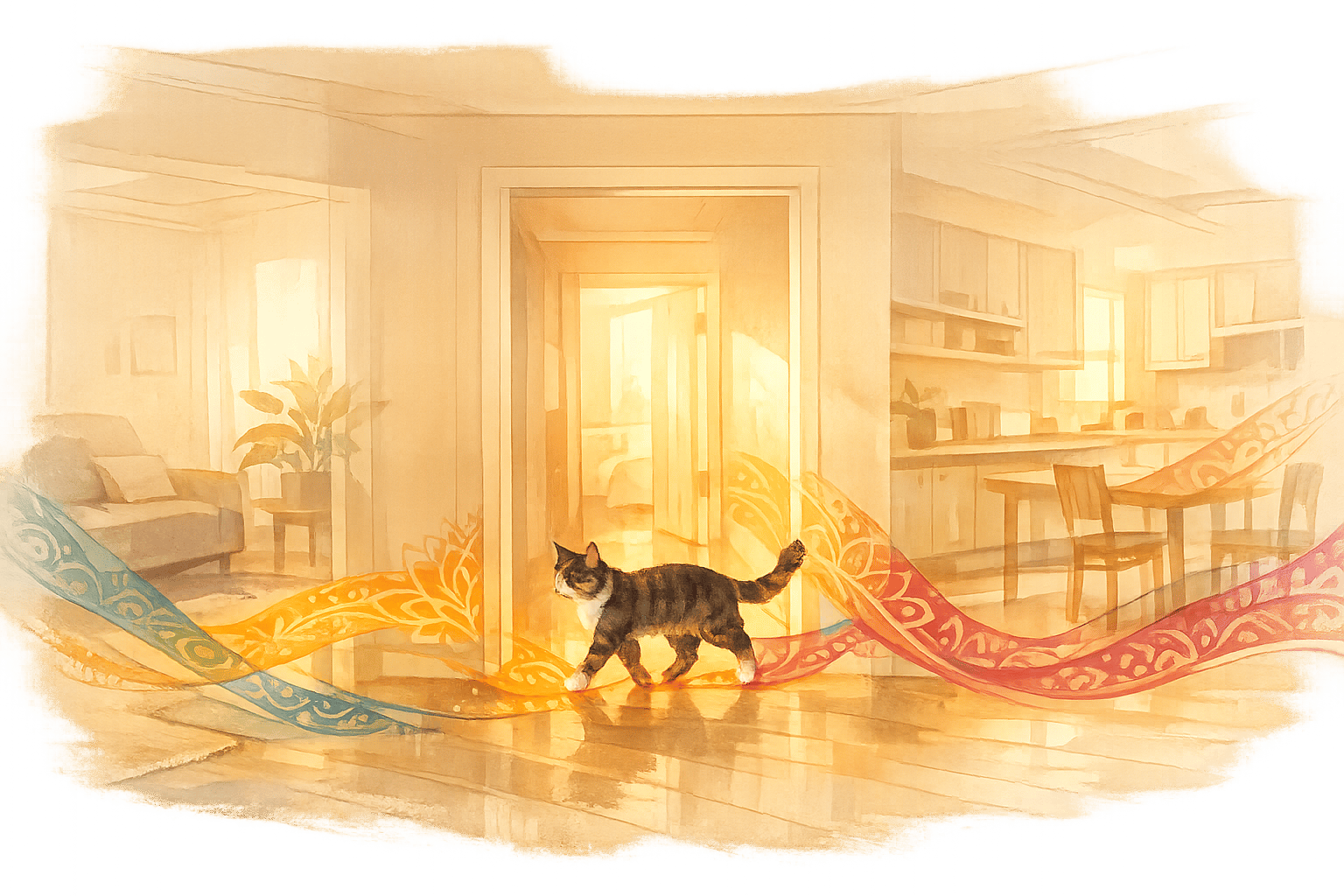 Every Room Feels Separate - Until a Cat Walks Through