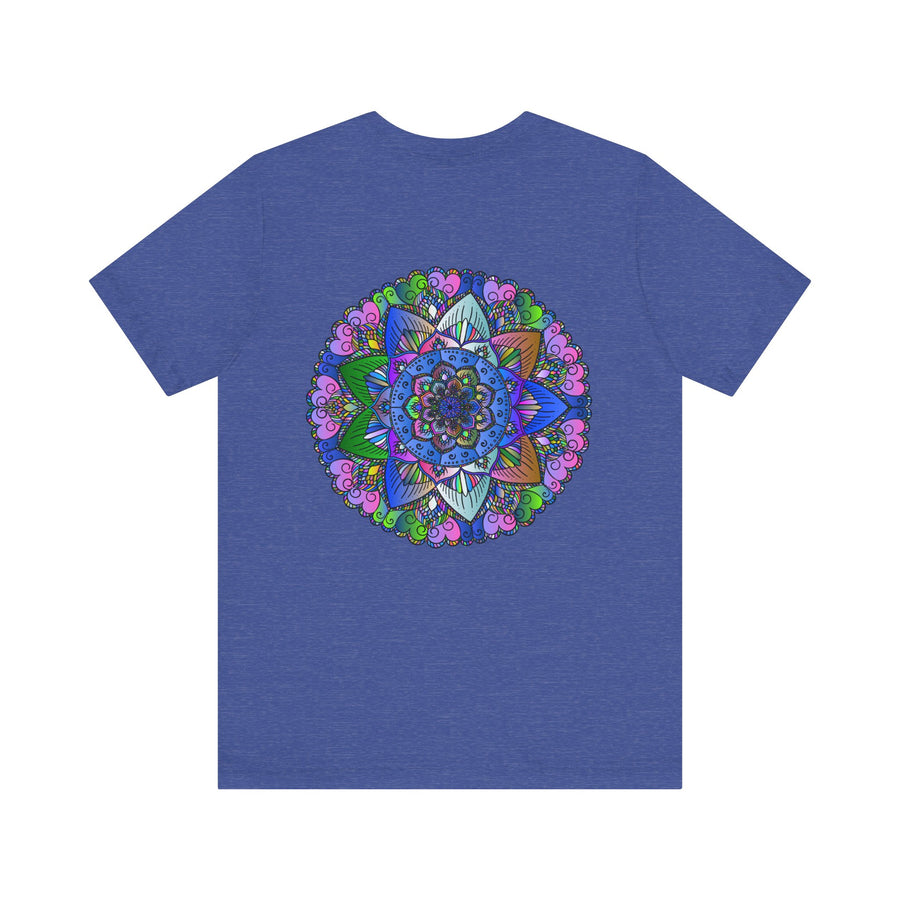 Vibrant Mandala T-Shirt in soothing earth tones with a peaceful and serene mandala design