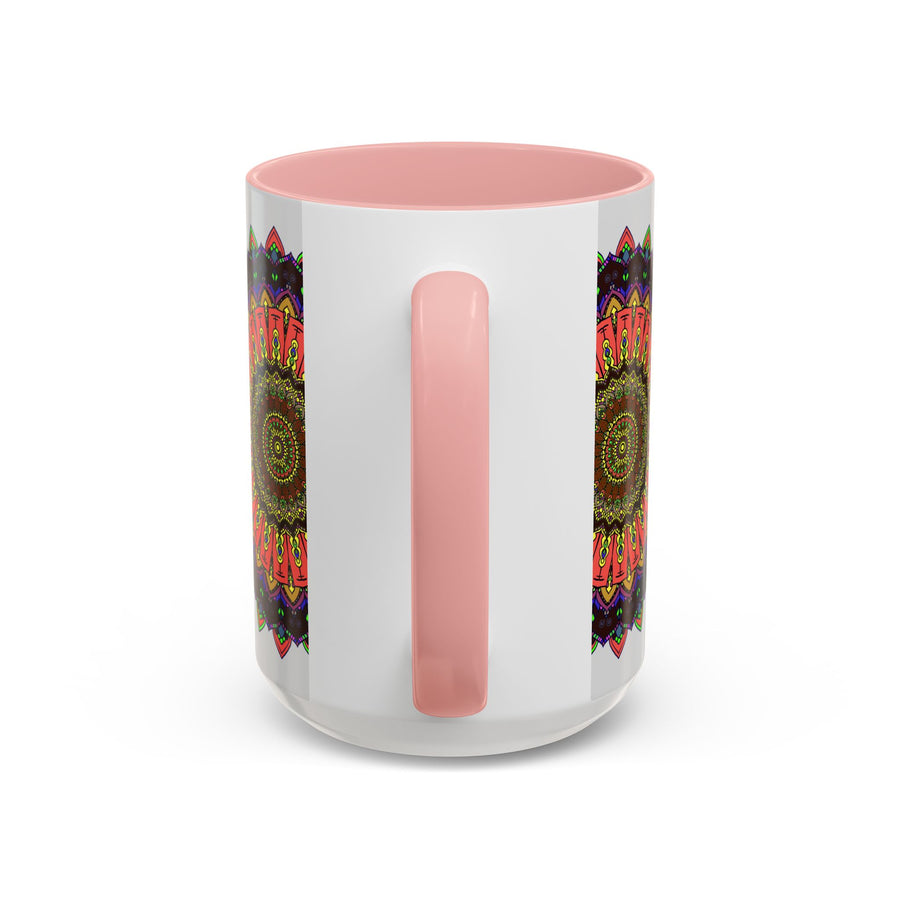 Colorful and vibrant mandala art mug for those who appreciate art