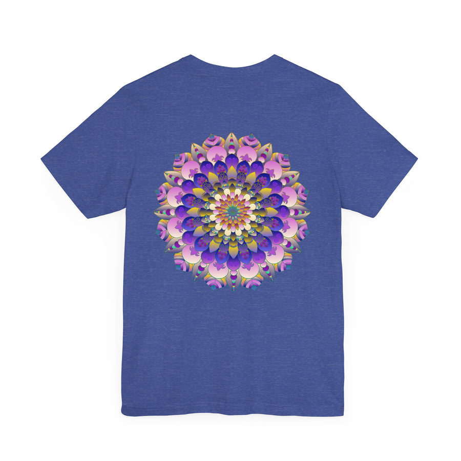 Beautiful mandala t-shirt with intricate design, symbolizing spiritual peace and harmony, perfect for yoga and meditation