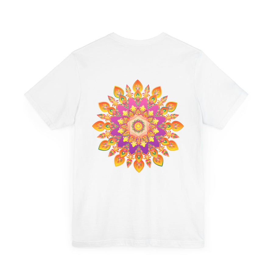 Vibrant Mandala T-Shirt featuring intricate design and vivid colors promoting peace and harmony for a stylish and meaningful fashion statement