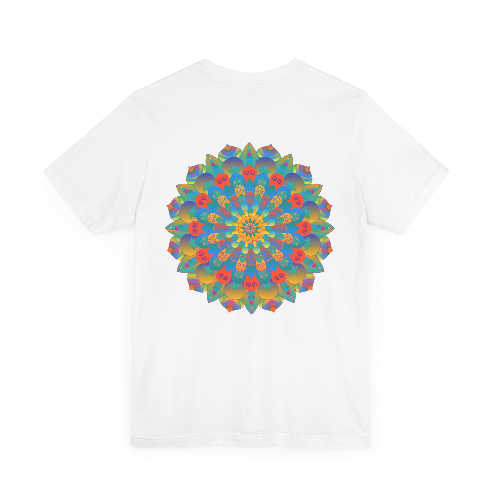 Vibrant and detailed mandala t-shirt promoting spiritual peace