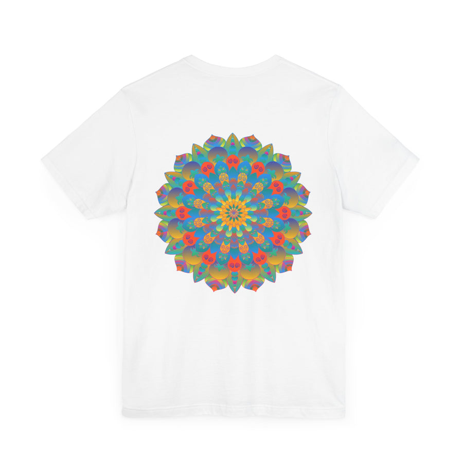 Vibrant and detailed mandala t-shirt promoting spiritual peace