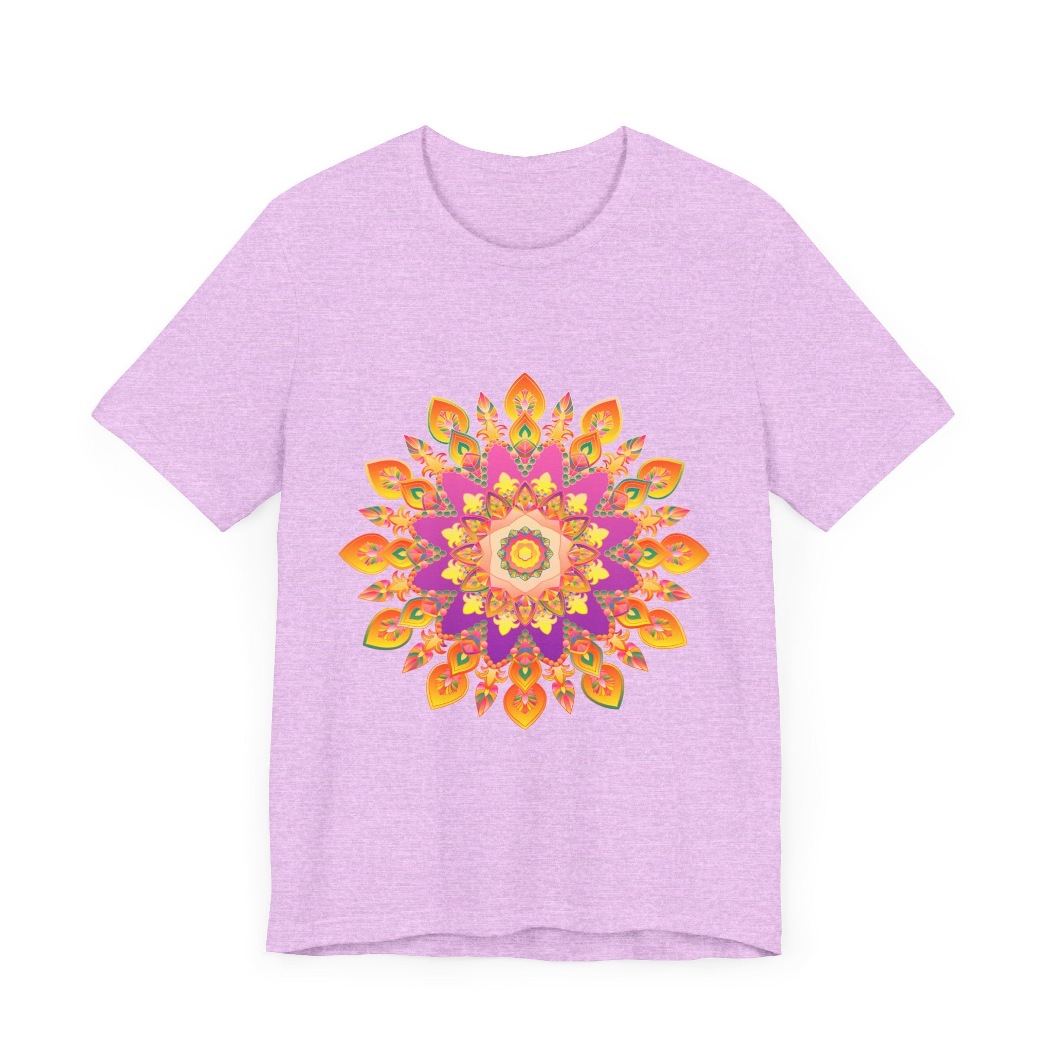 Vibrant Mandala T-Shirt featuring intricate and colorful design, perfect for adding a pop of color to any outfit