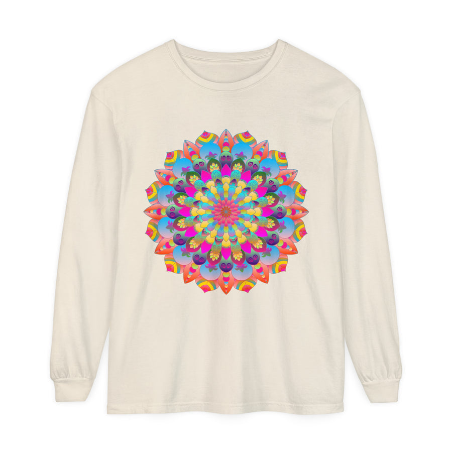 Colorful Mandala Long Sleeve T-Shirt - Psychedelic Art 16