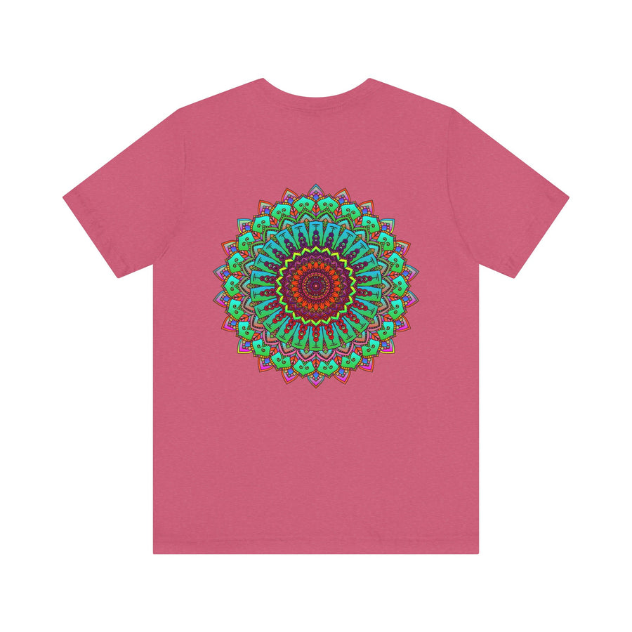 Colorful tee with a vibrant mandala design promoting inner peace