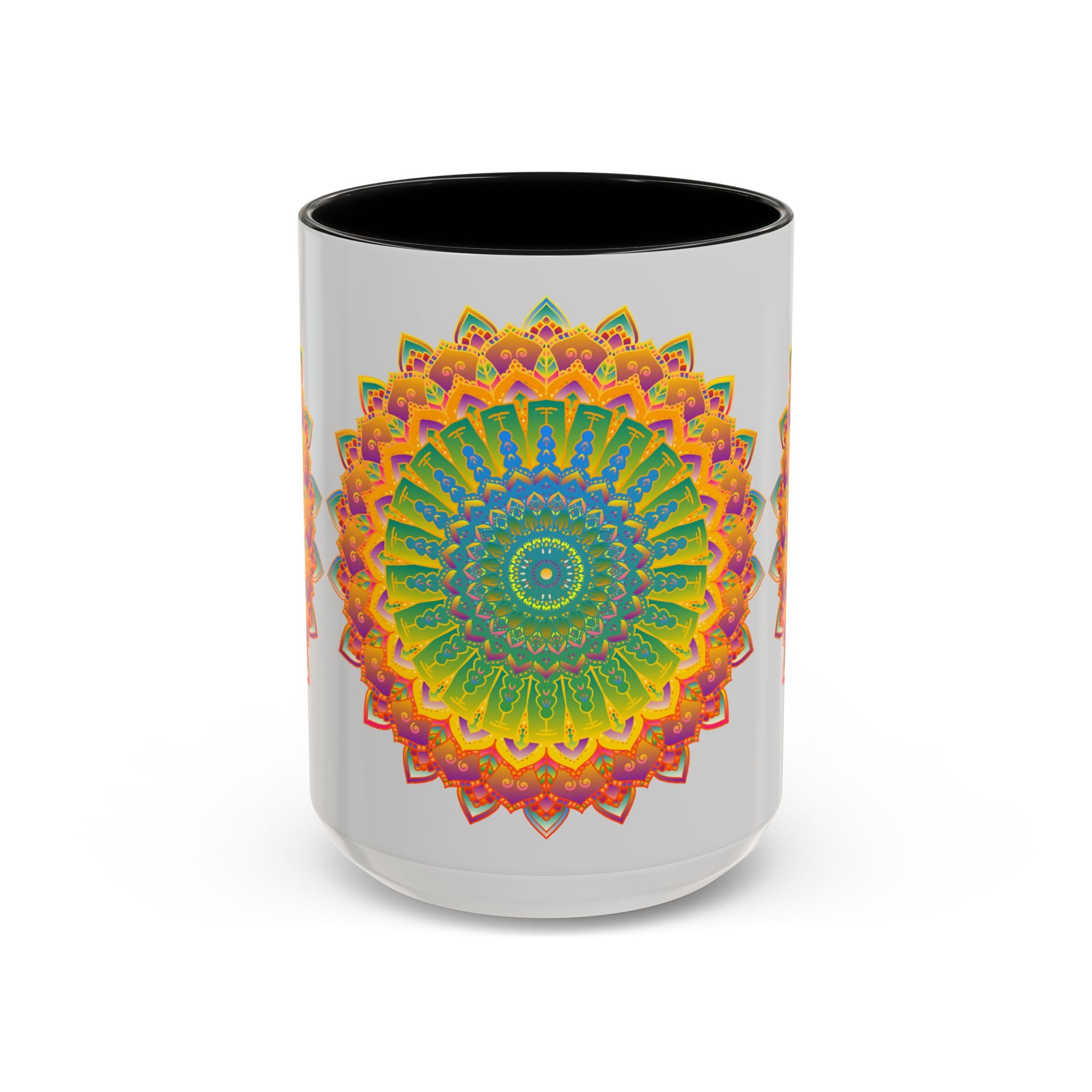 Eye-catching mandala artwork on a premium ceramic mug