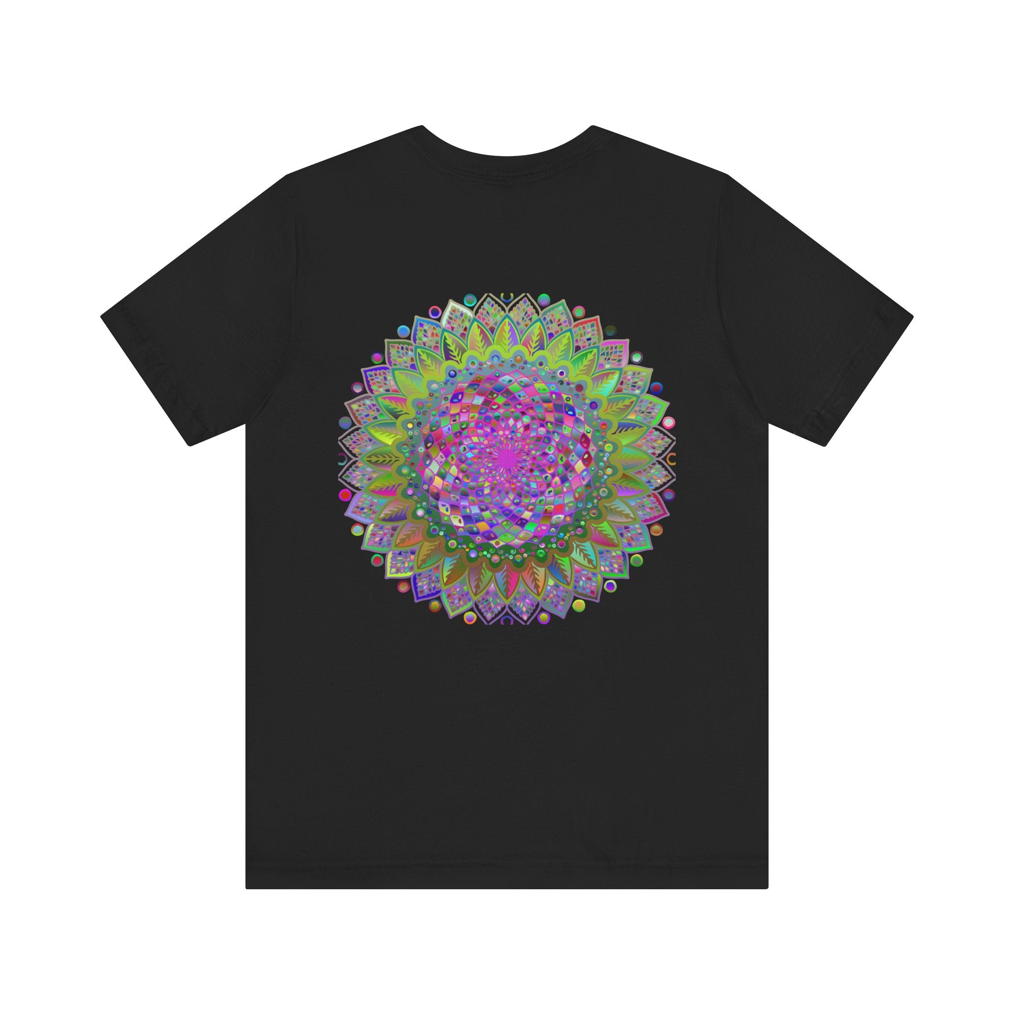 Peaceful mandala tee with intricate design and calming colors