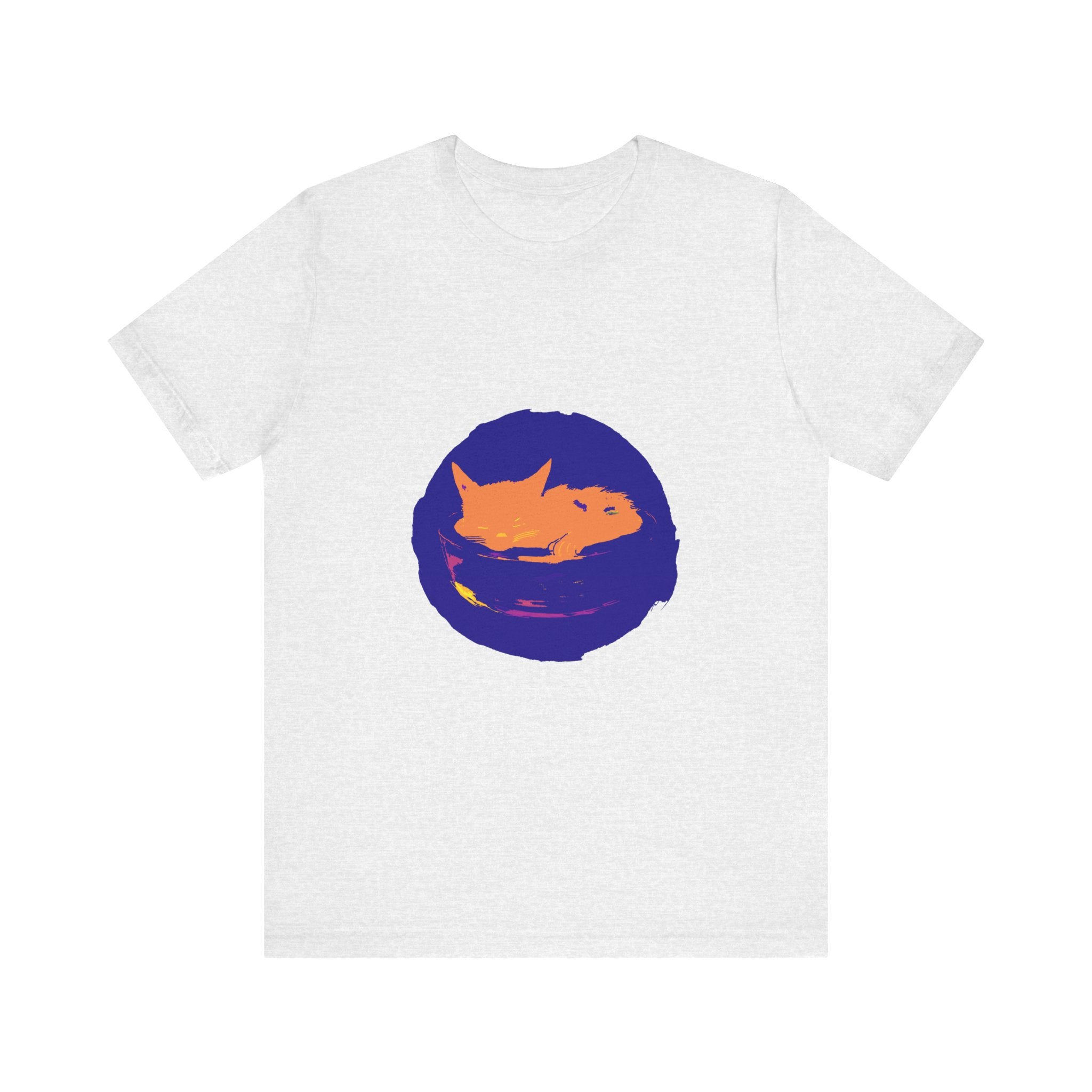 Black Cat Mystery Sleep T-Shirt - Unique Design, comfortable, and stylish sleepwear featuring a mysterious black cat illustration