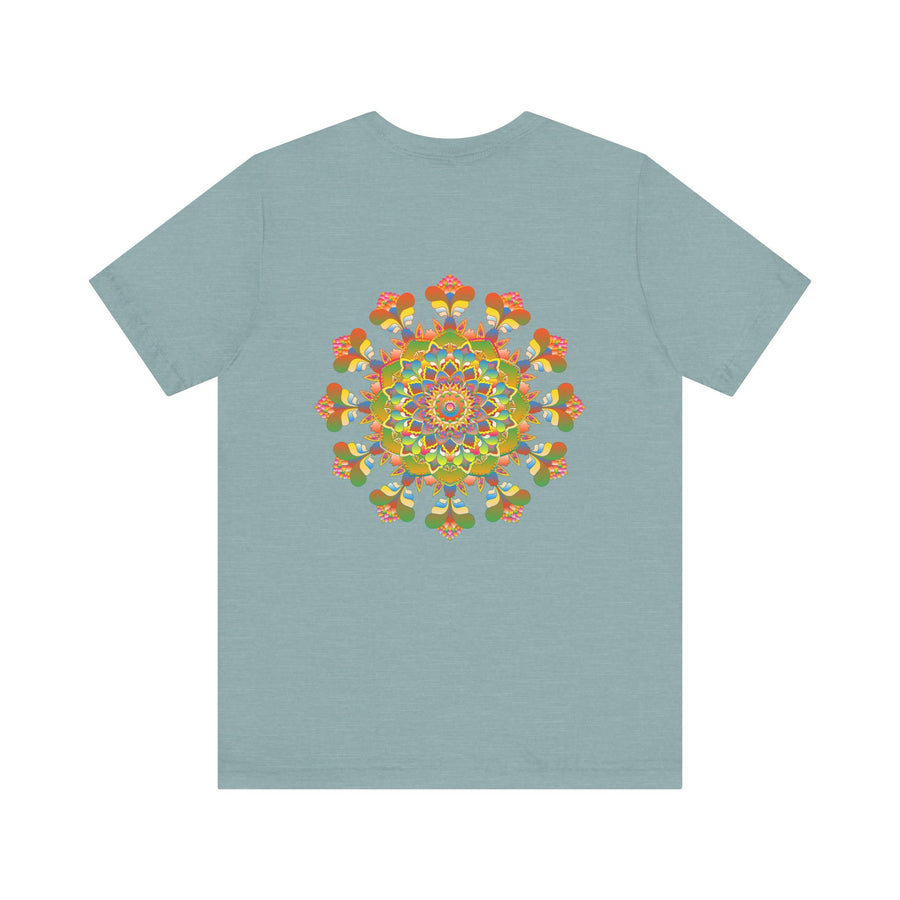 Woman in a tranquil setting wearing Mandala Peace & Harmony T-Shirt