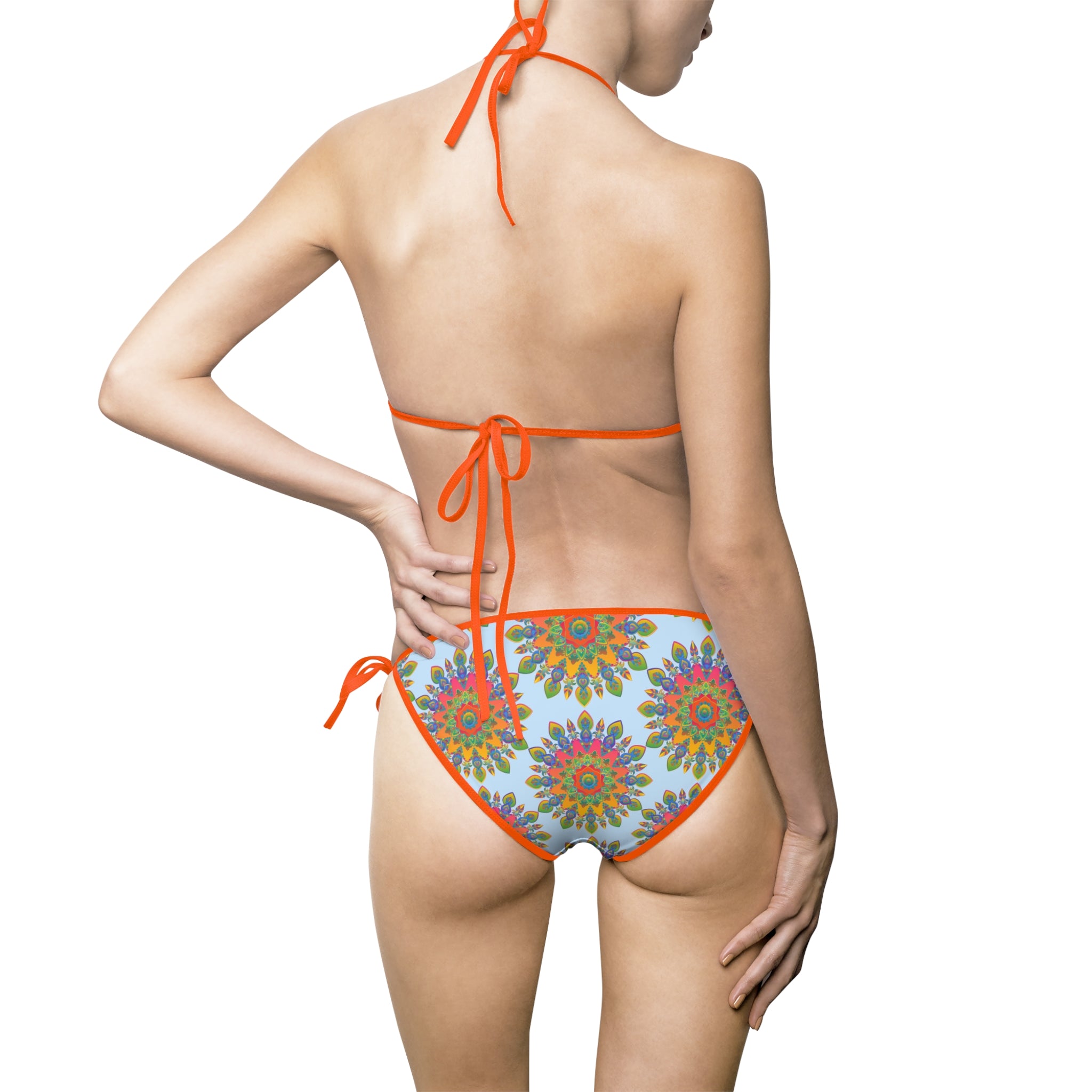Bikini con stampa mandala audace in vivaci tonalità tropicali