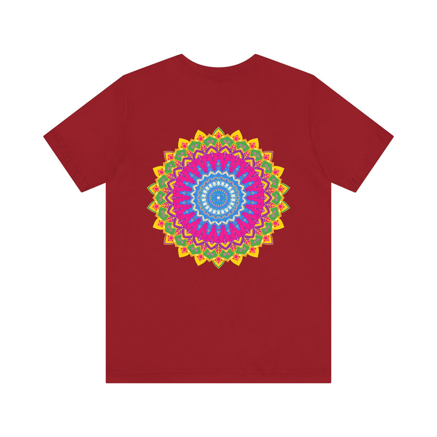 Vibrant Mandala T-Shirt with intricate spiritual design for inner peace and tranquility