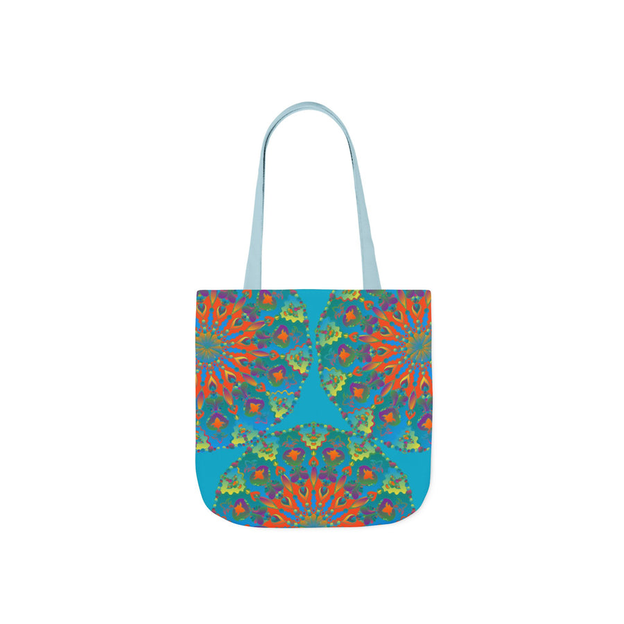 Canvas Tote Bag in Bright Tropical Colors for Summer Fun