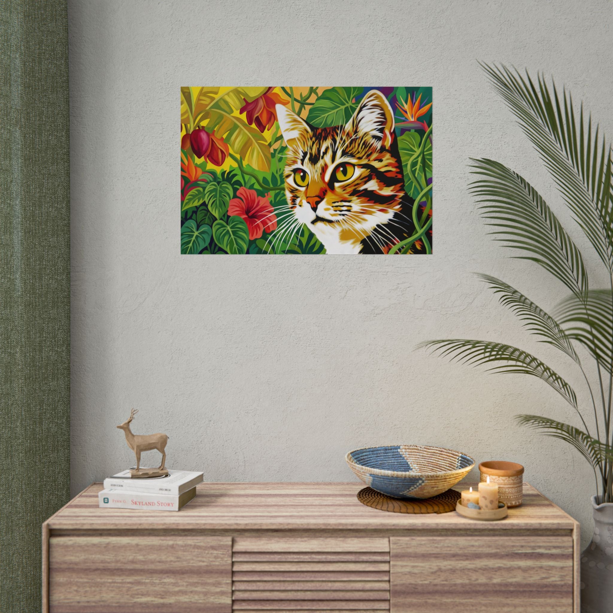 Cat Jungle Poster - Horizontal