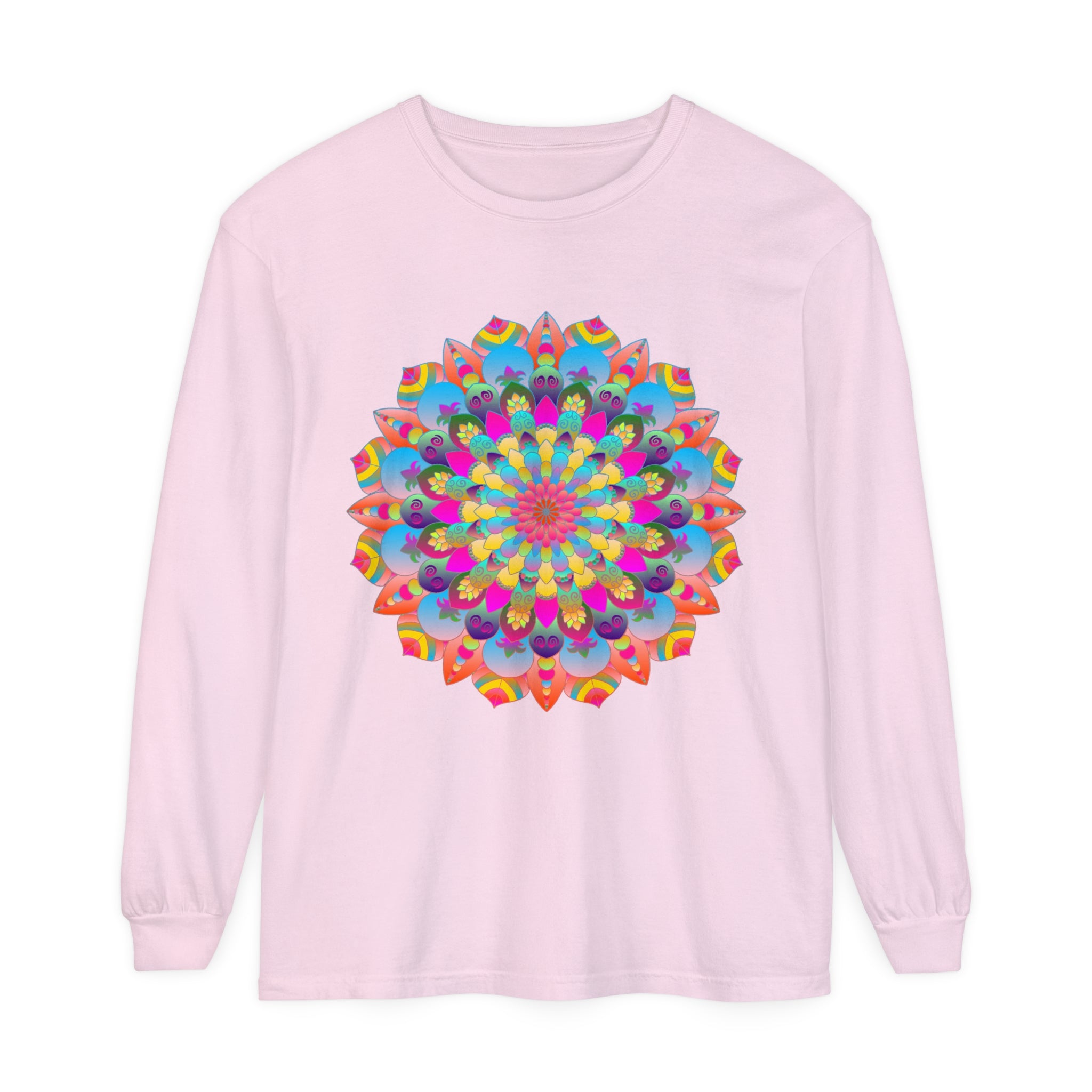 Colorful Mandala Long Sleeve T-Shirt - Psychedelic Art 14