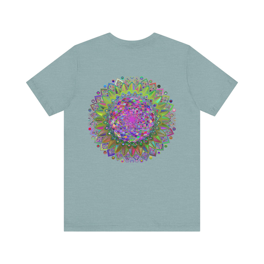 A beautiful Mandala Tee featuring intricate designs symbolizing spiritual peace and harmony