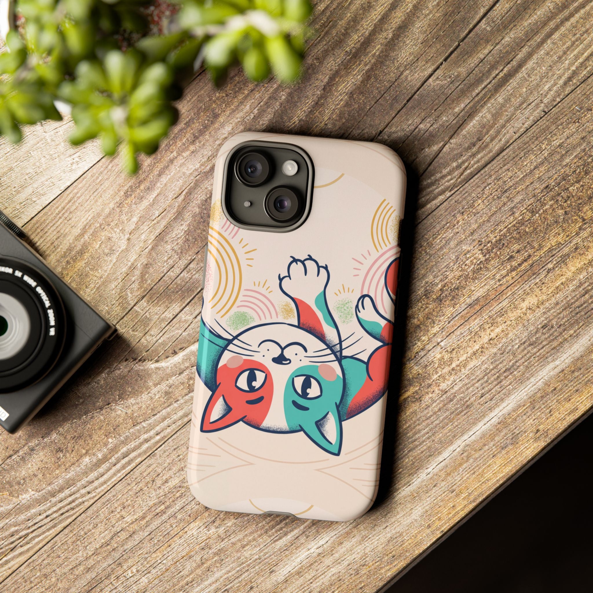 Phone Case — Cute Retro Calico Cat Protective Cover