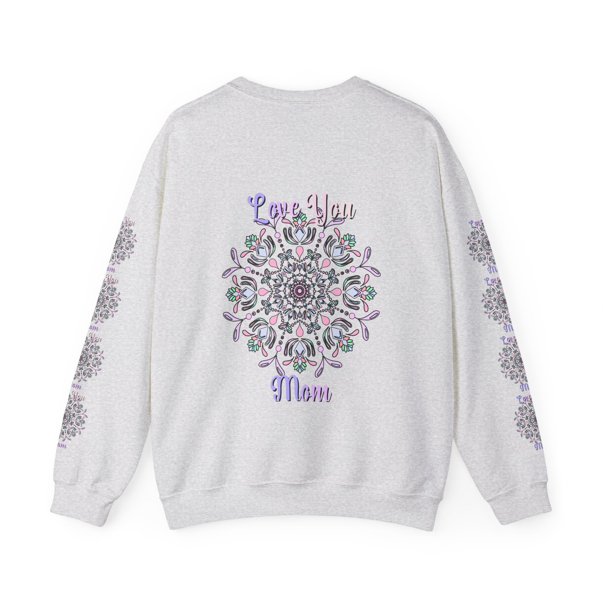 Mom Empowering Mandala Sweatshirt in Soft Pastel Hues