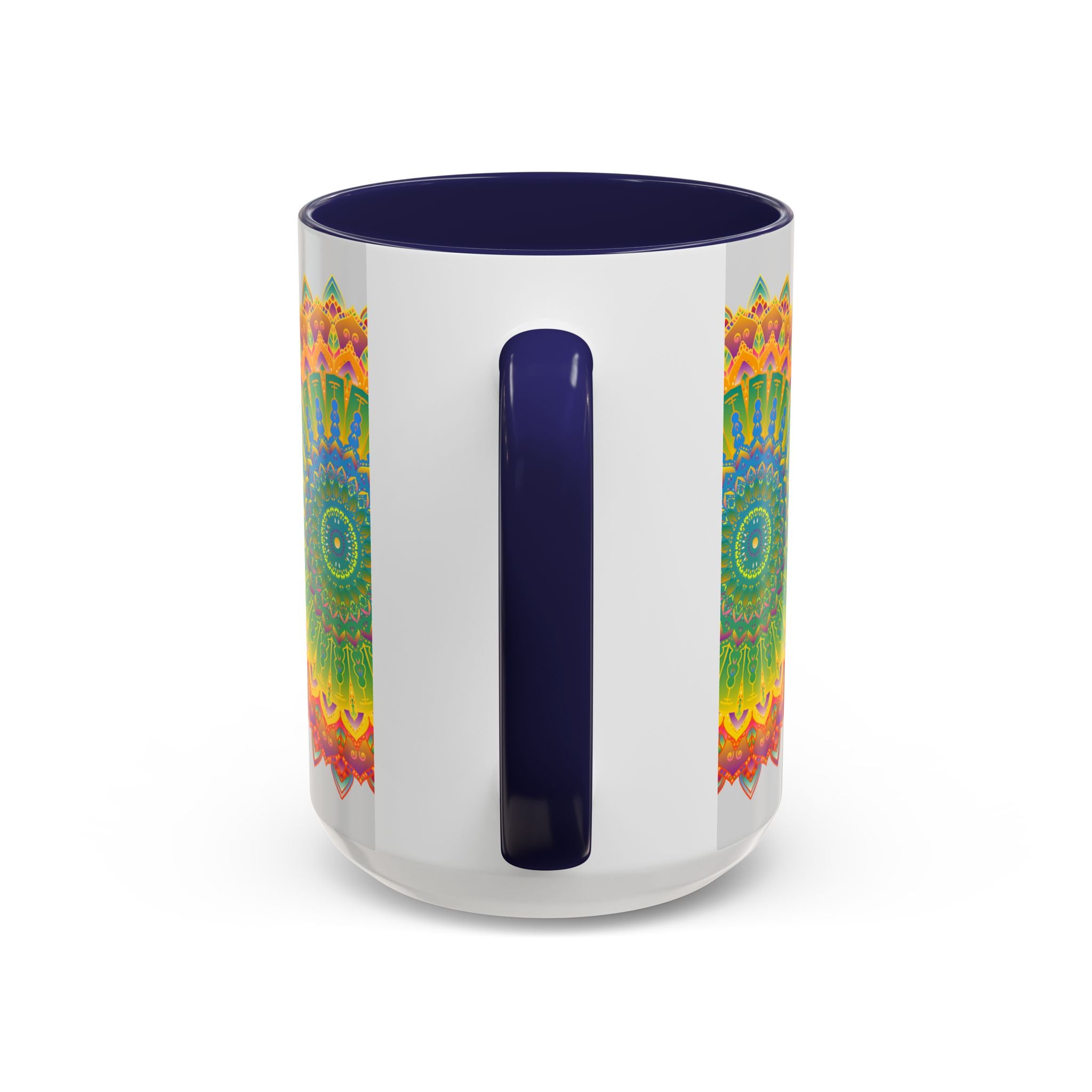 Artistic mandala design on a beautiful ceramic mug