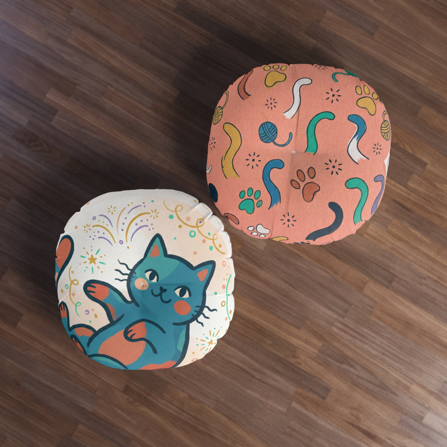 Cuscino da pavimento Boho per gatti di Capodanno