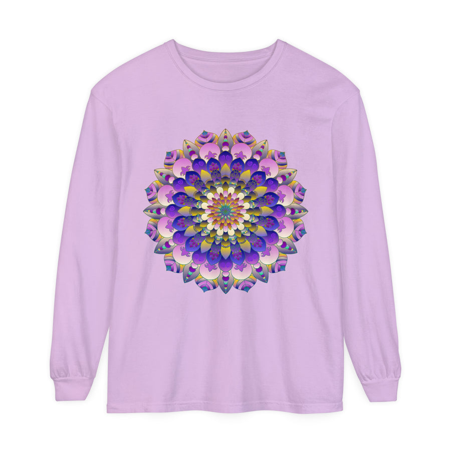 Colorful Mandala Long Sleeve T-Shirt - Psychedelic Art image 9