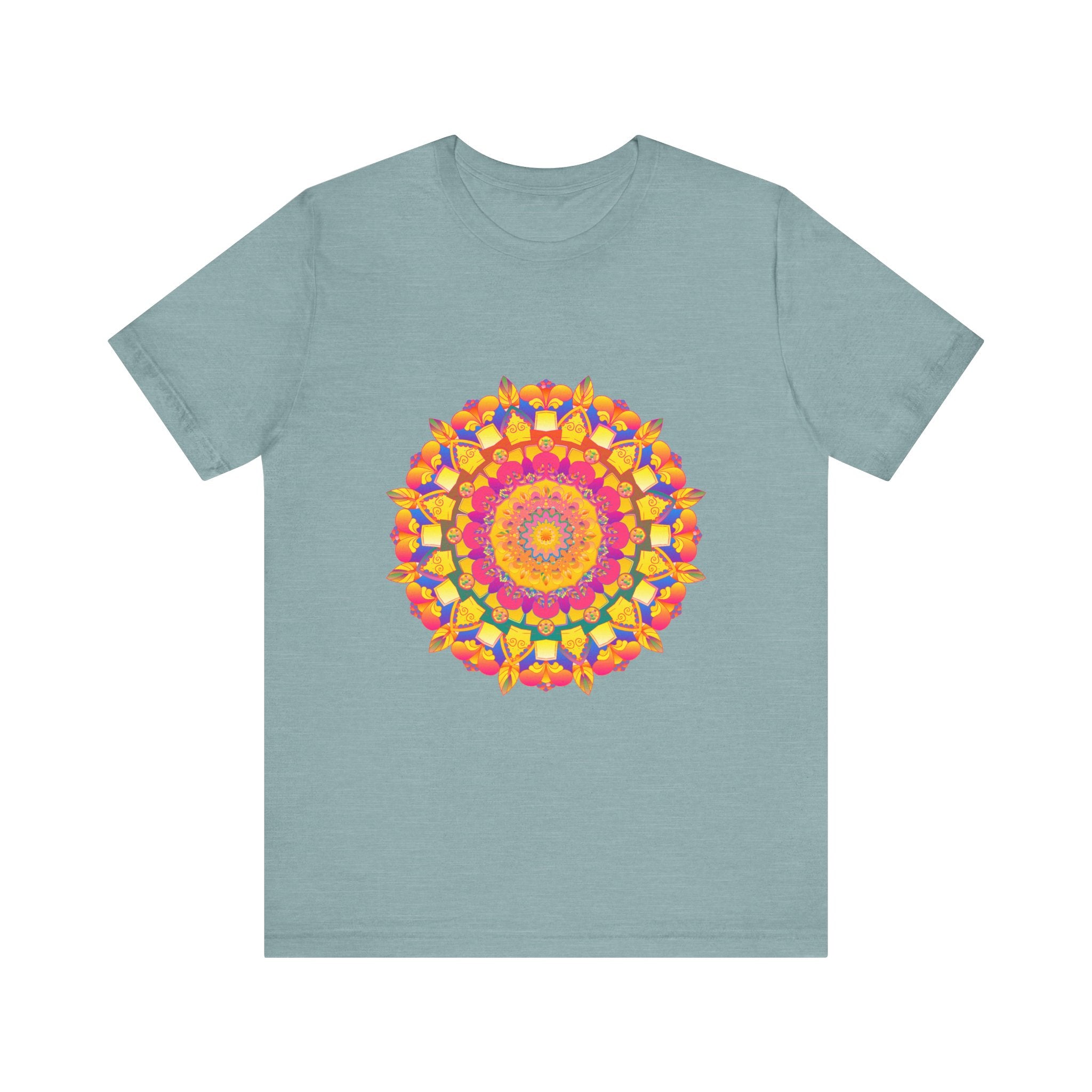 Colorful Mandala Tee featuring an intricate and vibrant pattern design