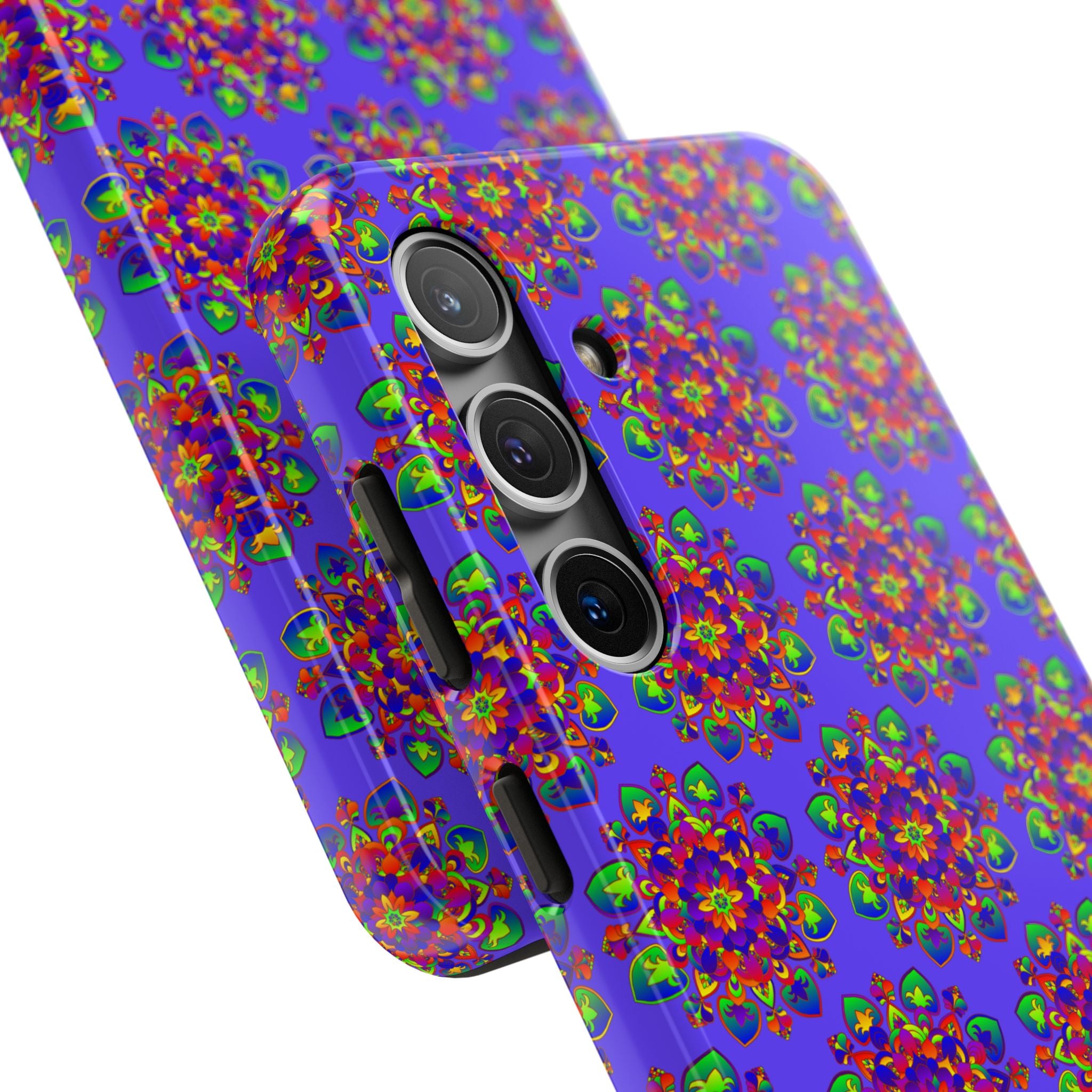Tiled Hand Drawn Mandala Rainbow Phone Case - Standard alt text 17