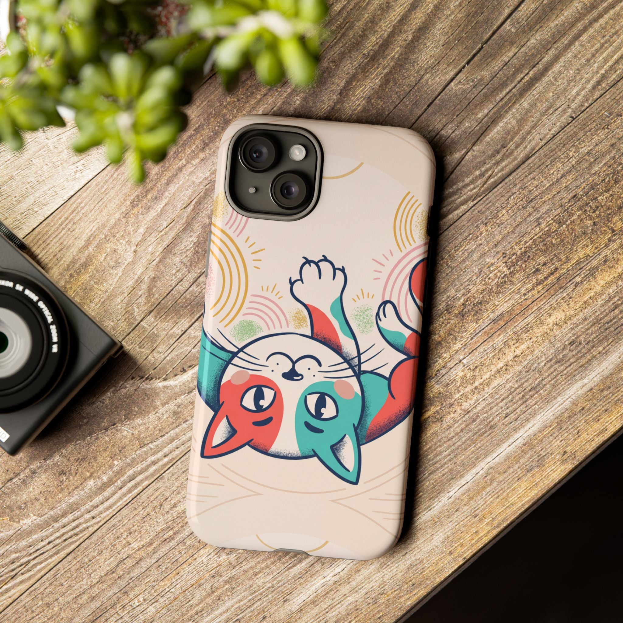 Phone Case — Cute Retro Calico Cat Protective Cover