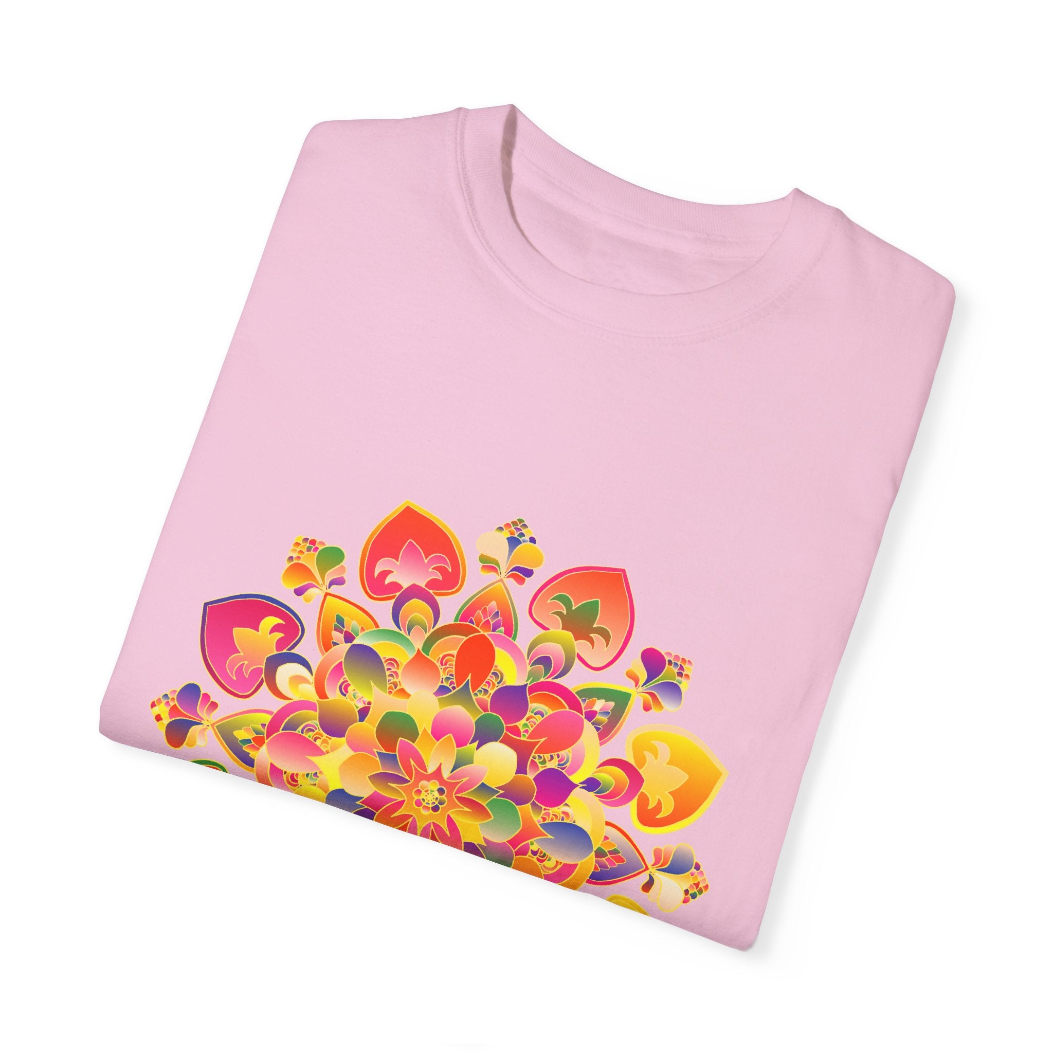 Colorful Mandala Shirt with a beautifully intricate hand-drawn design