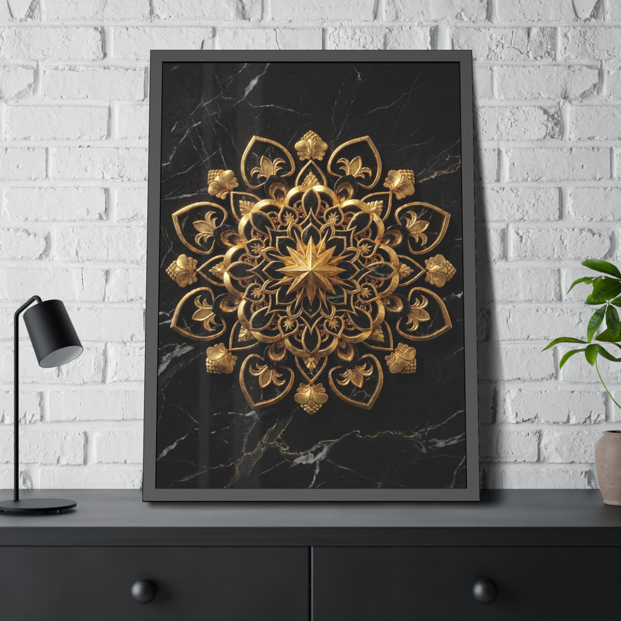 Il Guardiano della Luce – Mandala artistico incorniciato di alta qualità