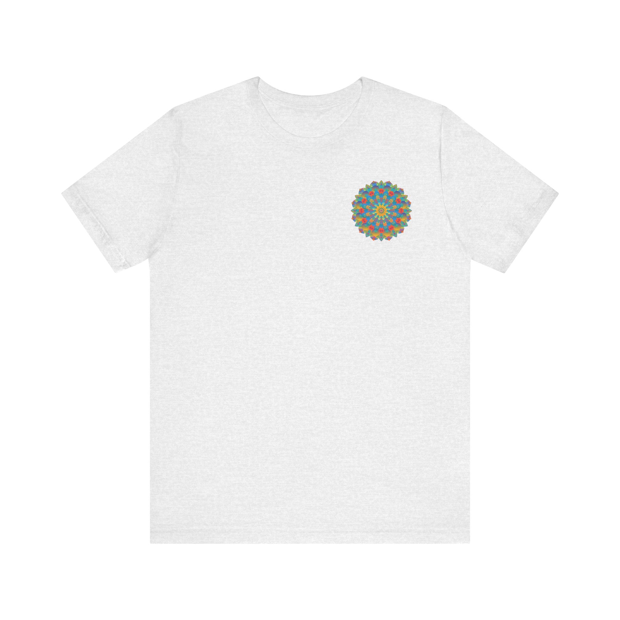 Psychedelic t-shirt with a stunning mandala print and spiritual peace message