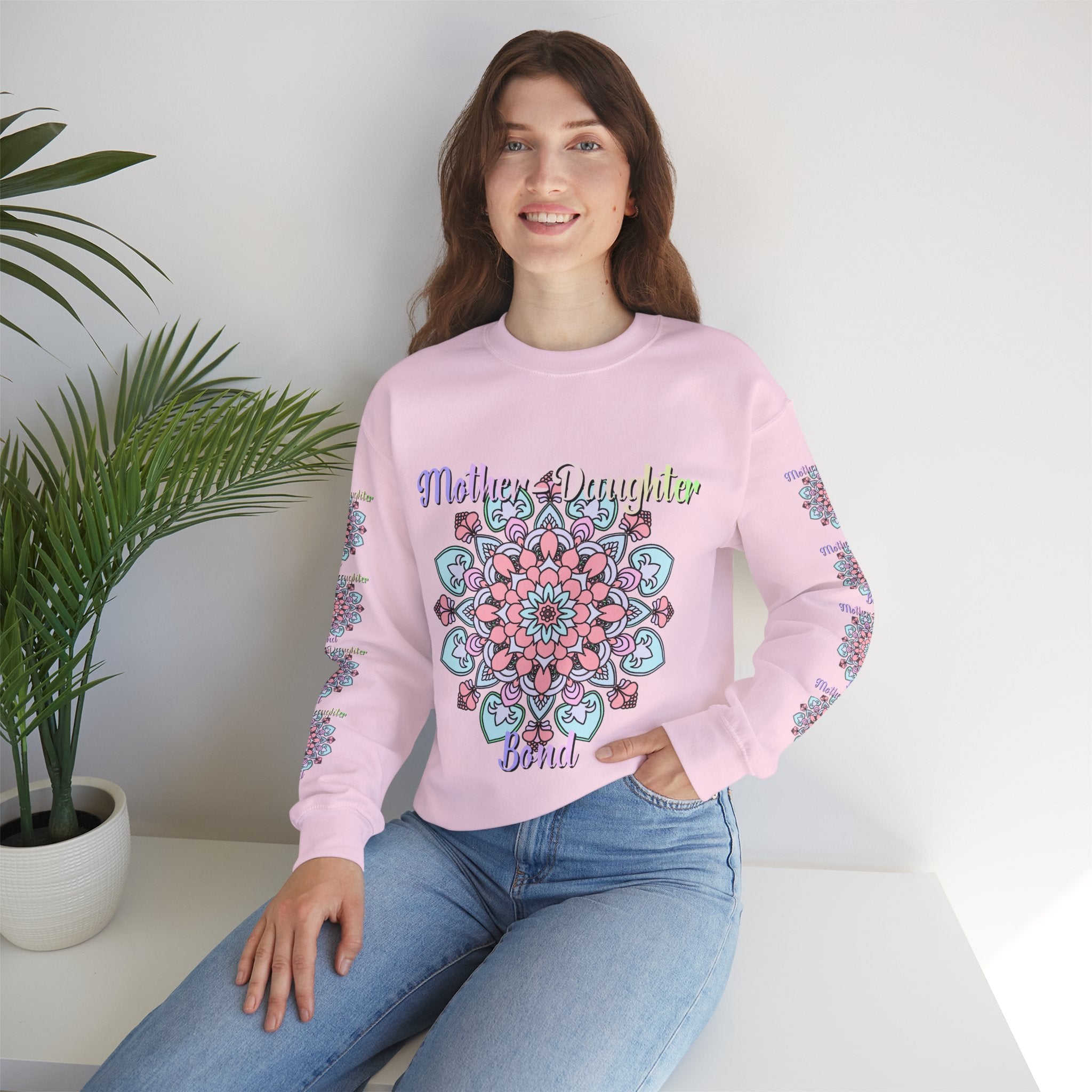 Sweatshirt mit Mandala-Muster zur Feier der Mutter-Tochter-Liebe