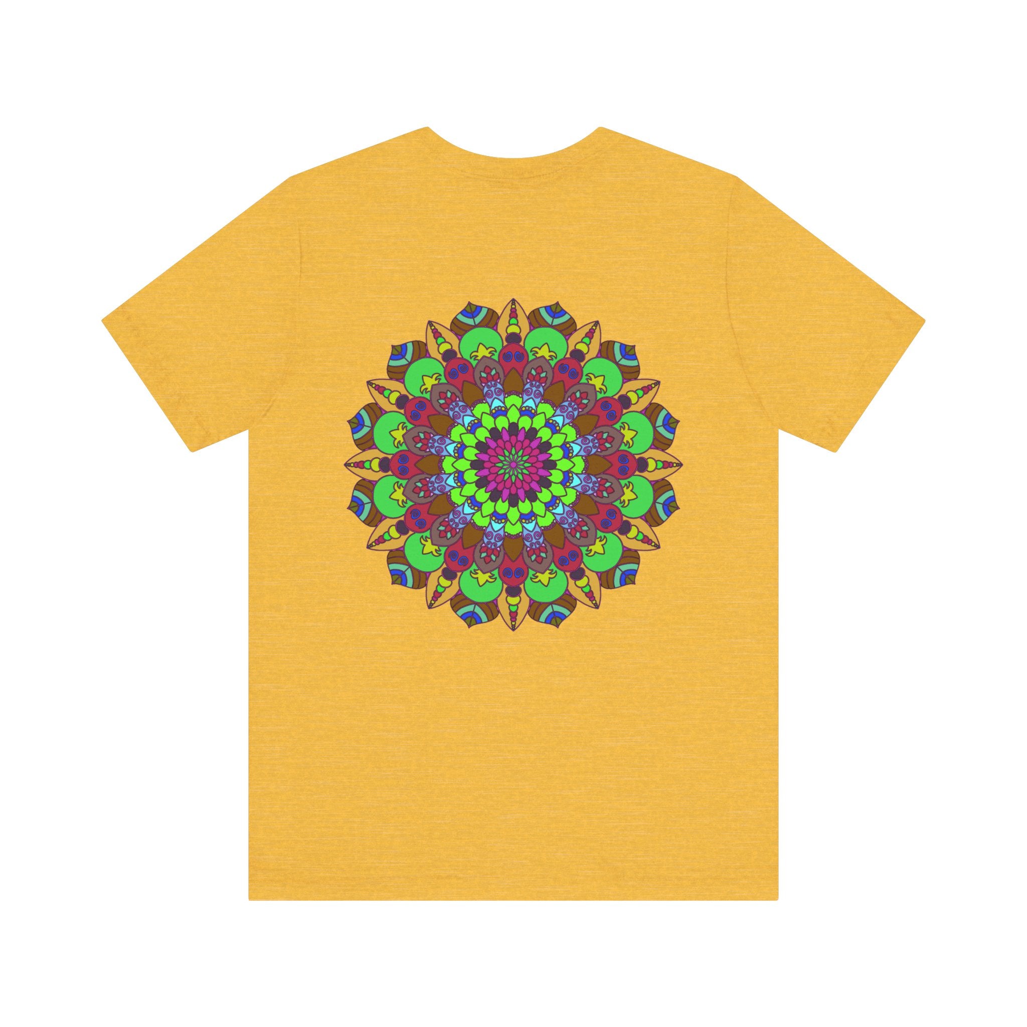 Stunning mandala t-shirt with vibrant colors and peaceful design