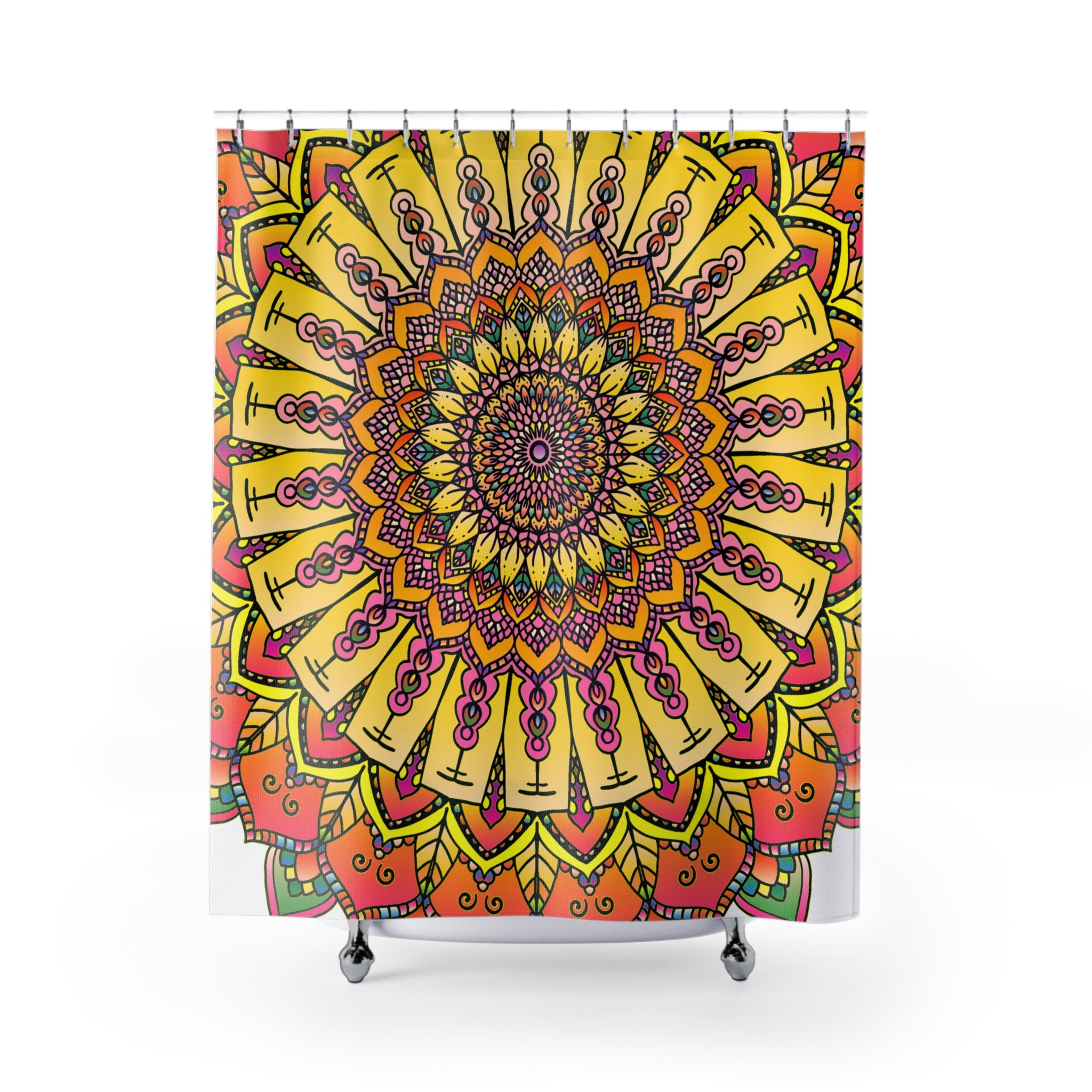 Solar Mandala Shower Curtain