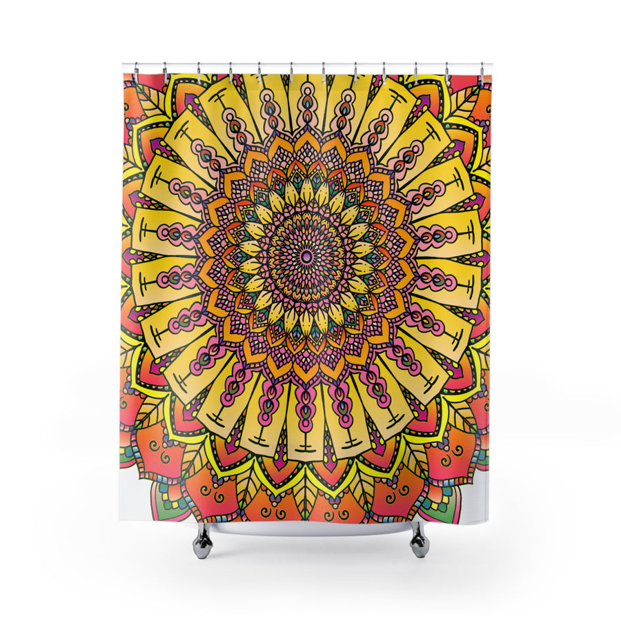 Solar Mandala Shower Curtain