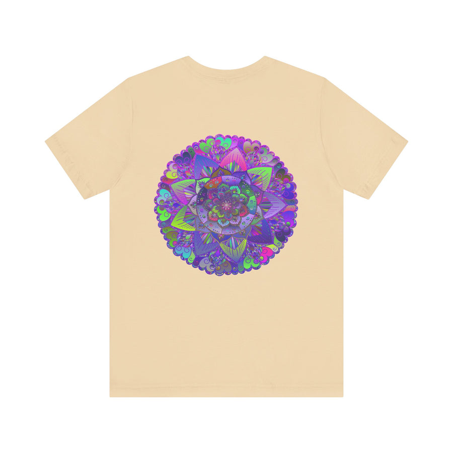Vibrant Mandala Tee featuring intricate spiritual design for peace and harmony