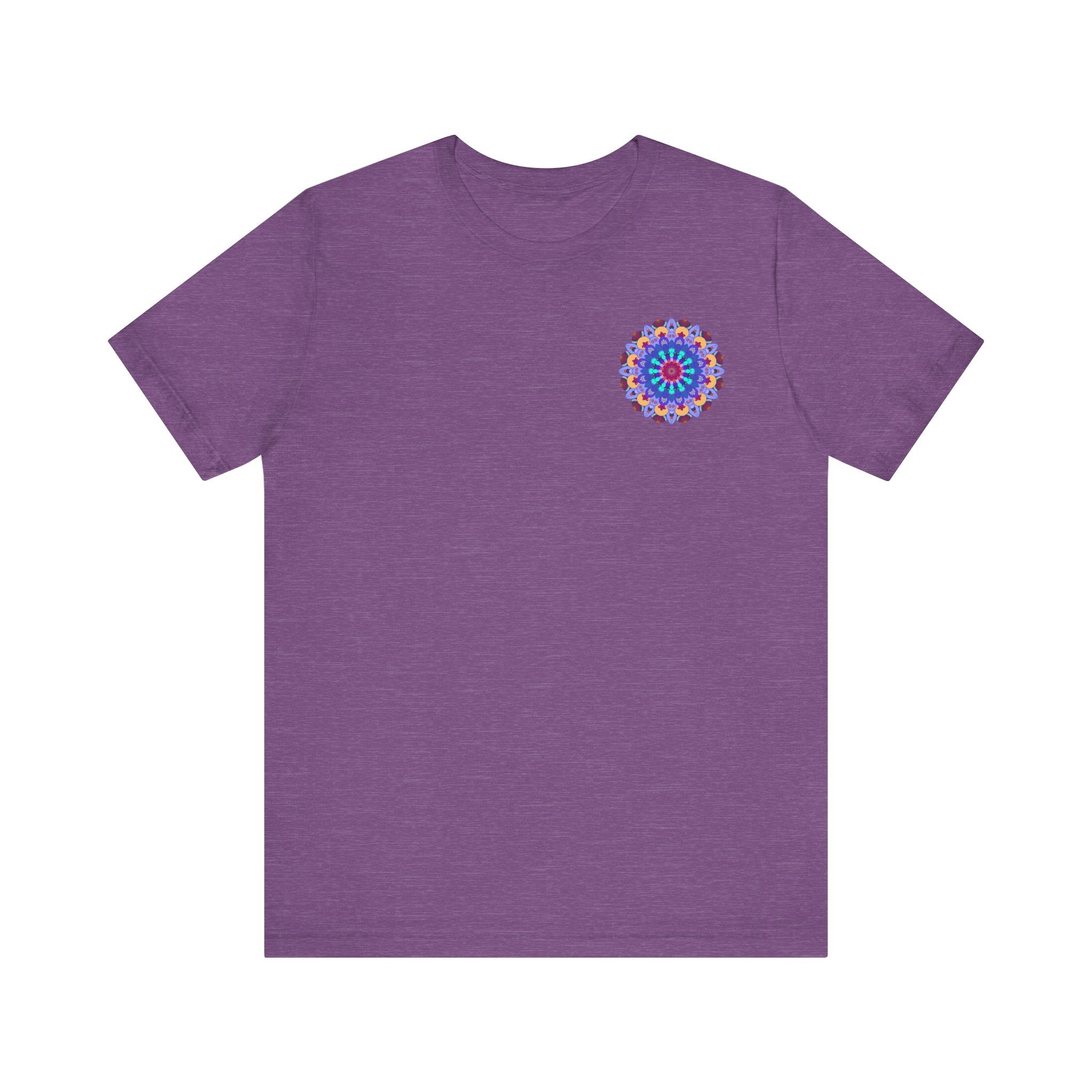 Close-up view of Mandala Peace & Harmony T-Shirt in vibrant colors