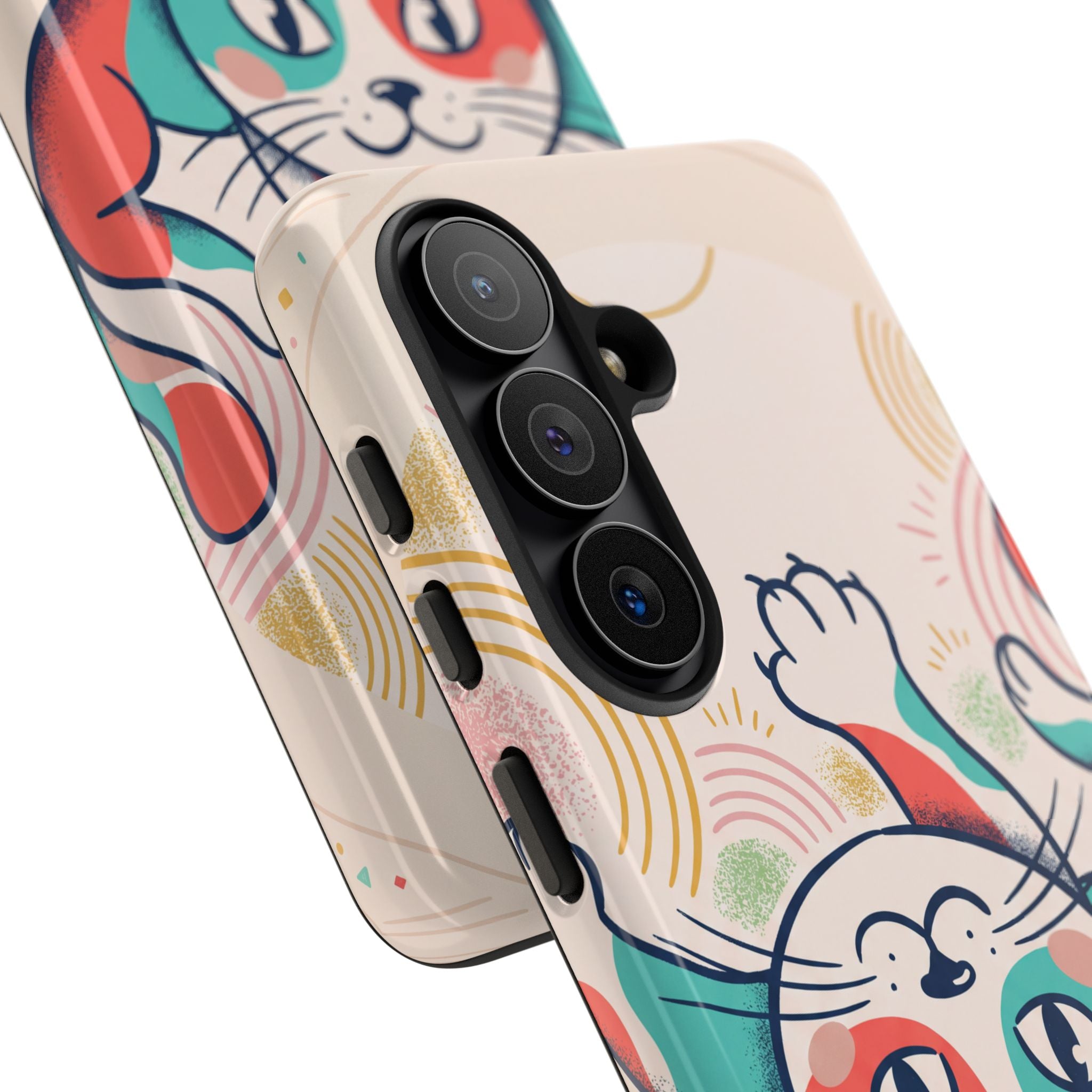 Phone Case — Cute Retro Calico Cat Protective Cover