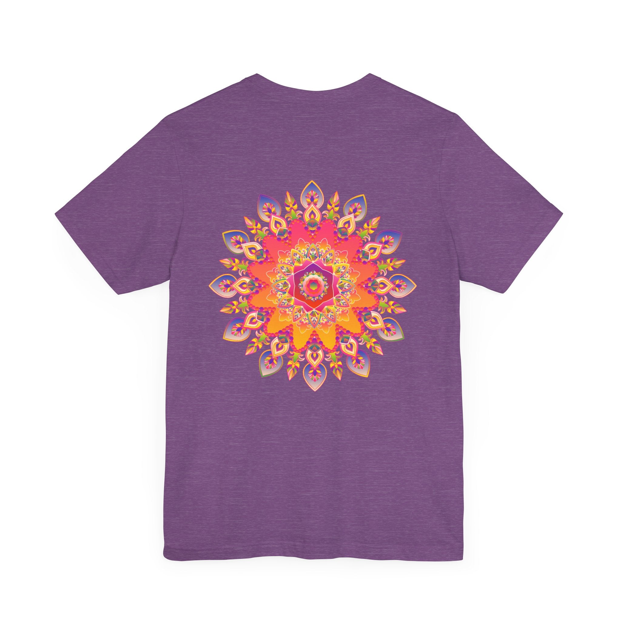 Vibrant Mandala Tee with intricate spiritual design symbolizing peace and harmony