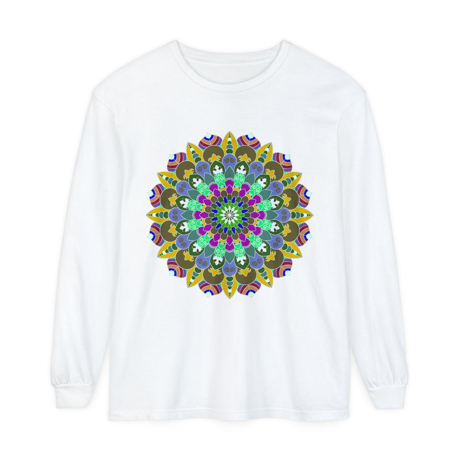 Colorful Mandala Long Sleeve T-Shirt - Spiritual Art 1