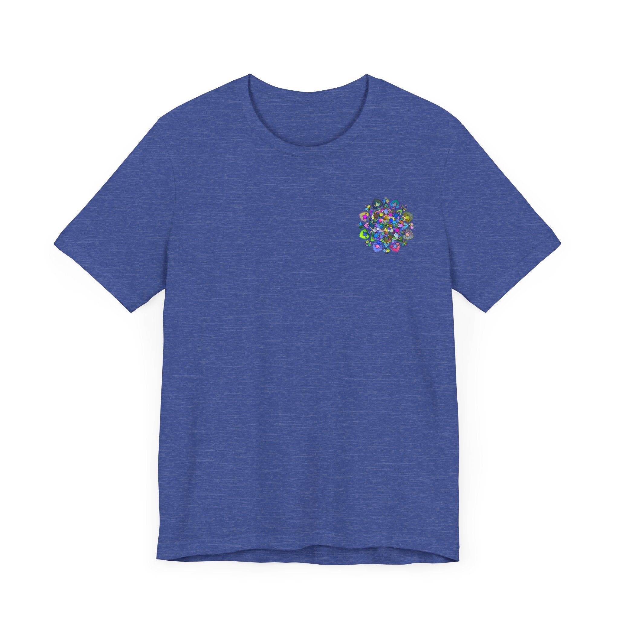 Colorful and vibrant tee with spiritual mandala design