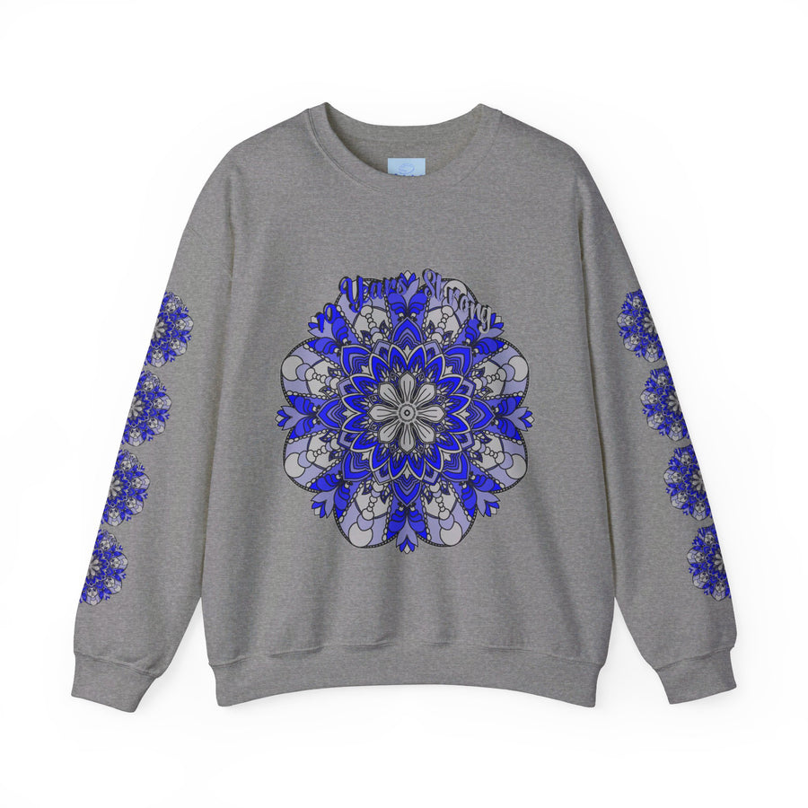 10th Anniversary 10 Years Strong Unisex Sweatshirt in Gray Lifestyle Shot in Urban Setting