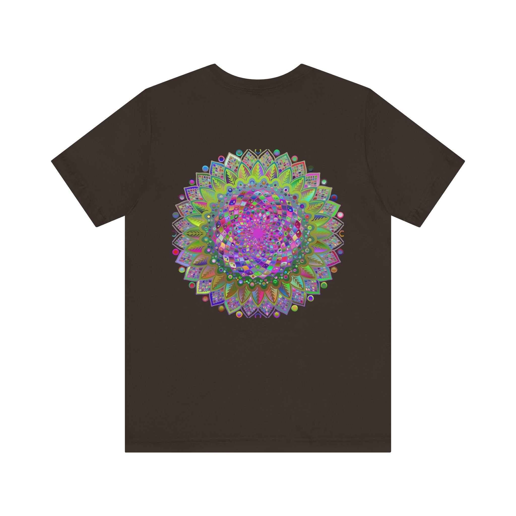 Colorful mandala tee symbolizing peace and spiritual growth