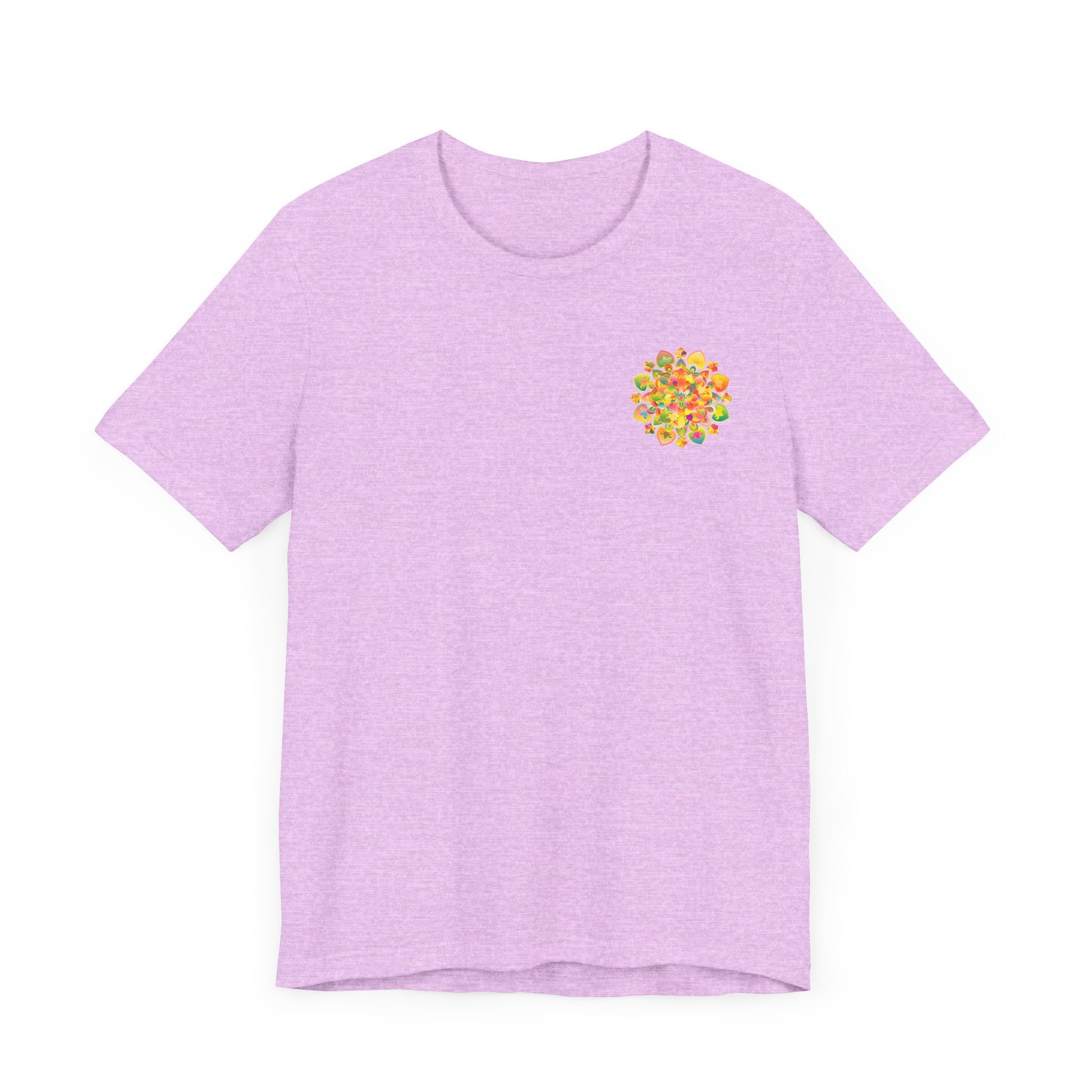 Beautiful Vibrant Mandala Tee with Spiritual Symbols for Peace and Harmony