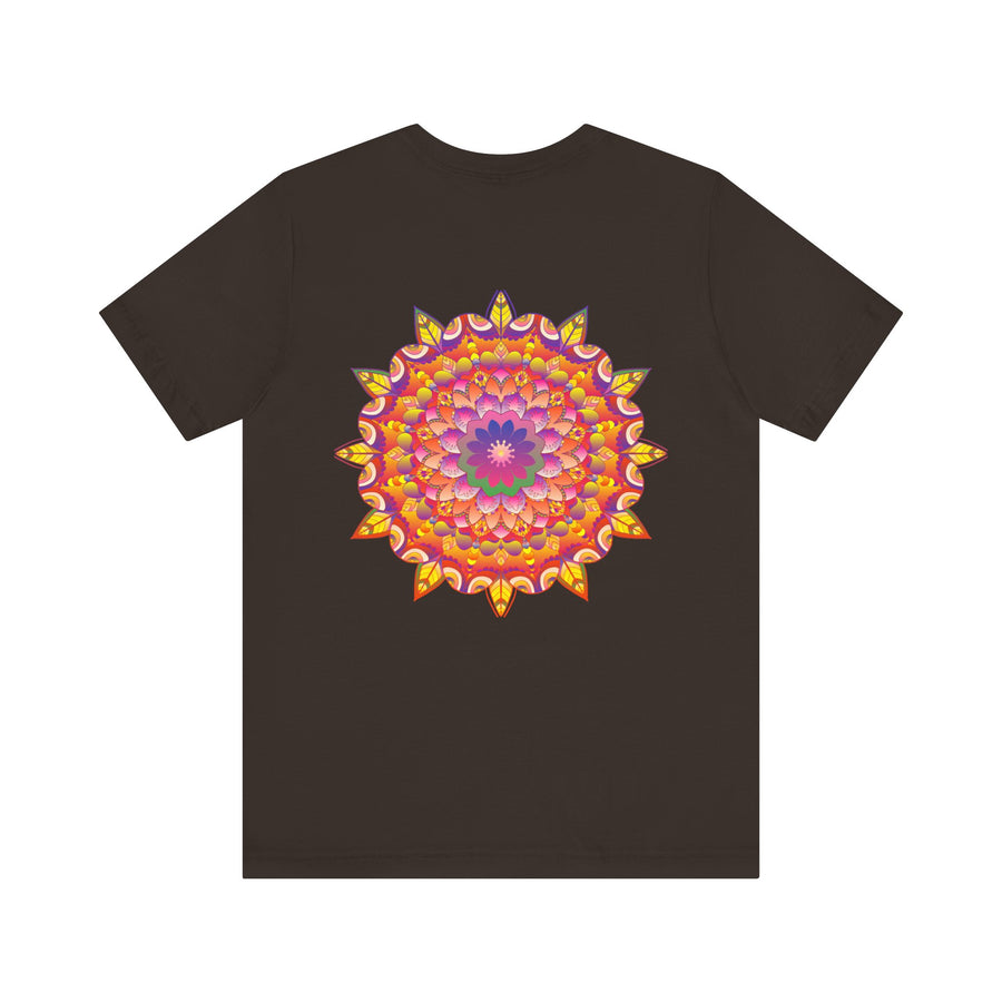 Vibrant mandala t-shirt with a bold and vibrant mandala pattern