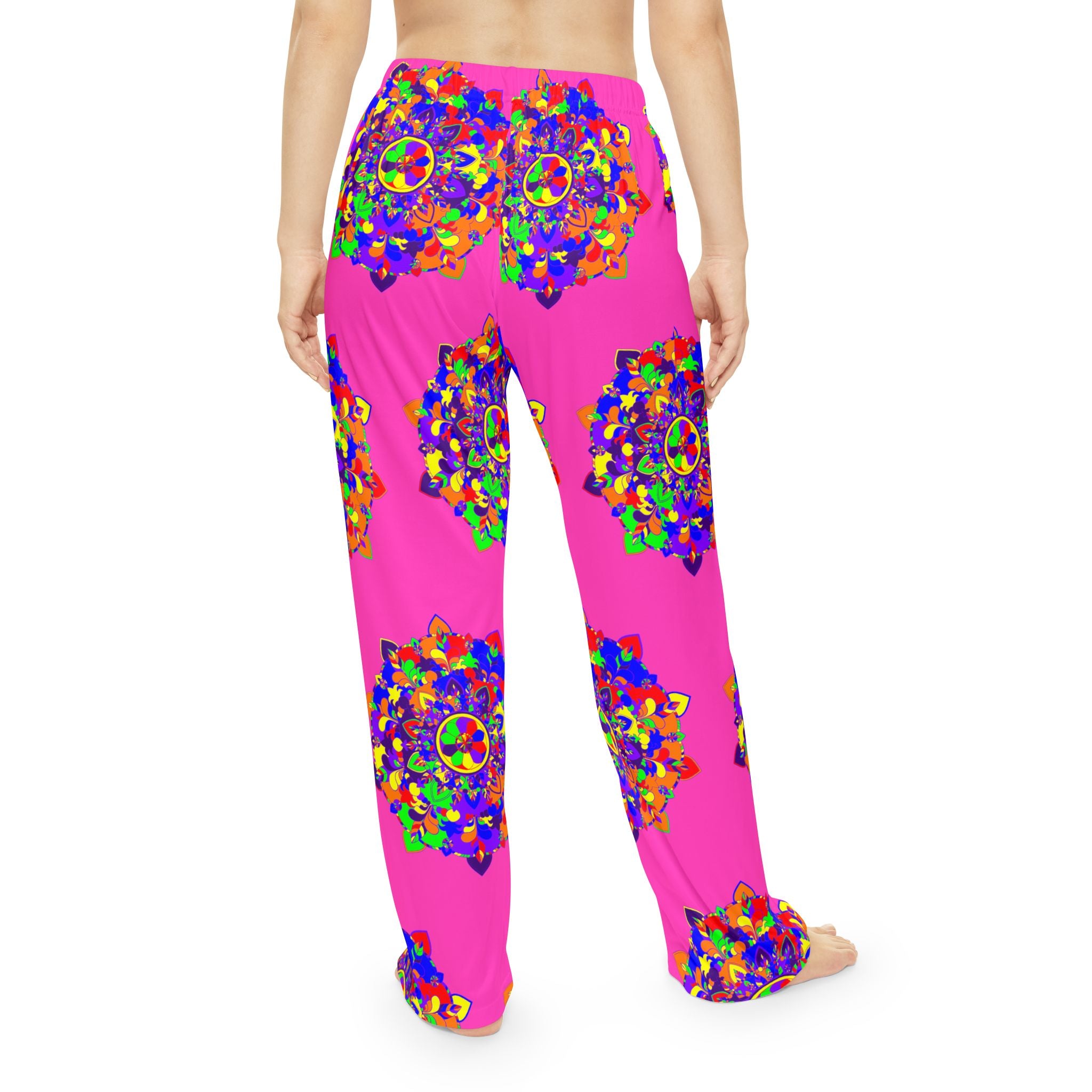 Pinke Mandala-Pyjamahose – Lebendige Schlaf- und Loungewear für Damen
