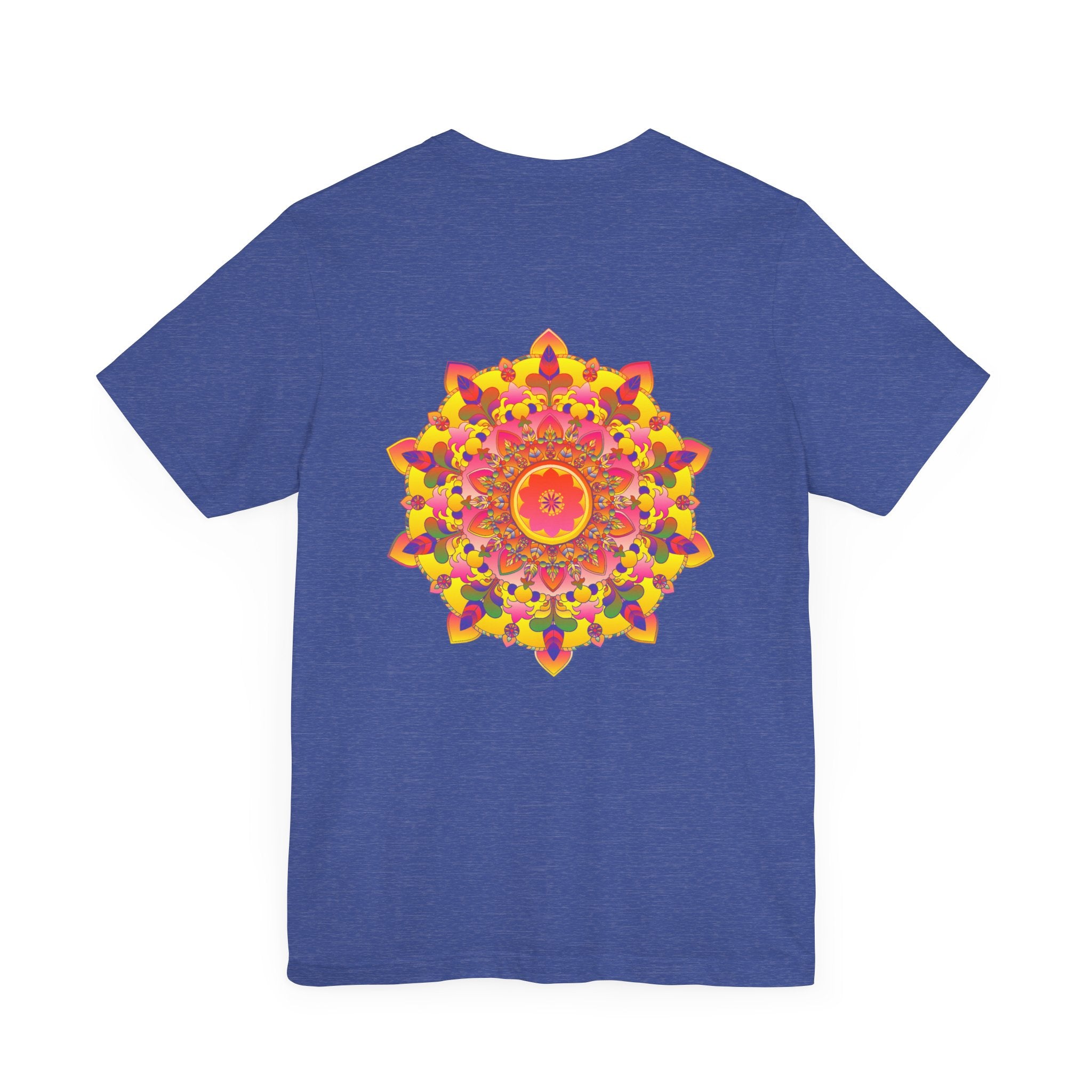 Mandala tee with a bright and colorful design for spiritual well-being