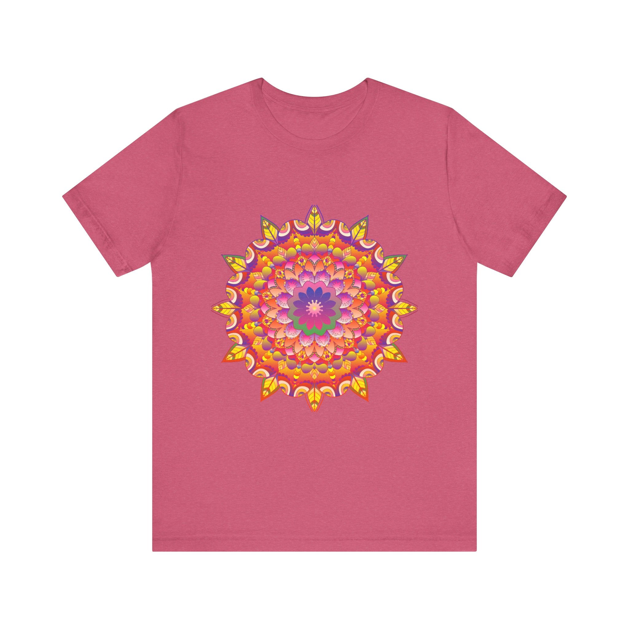 Psychedelic Art on Vibrant Mandala Tee with intricate colorful pattern and artistic design