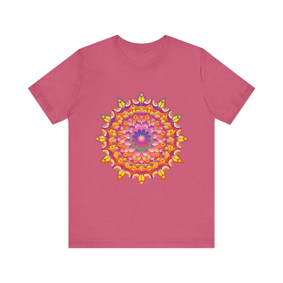 Psychedelic Art on Vibrant Mandala Tee with intricate colorful pattern and artistic design