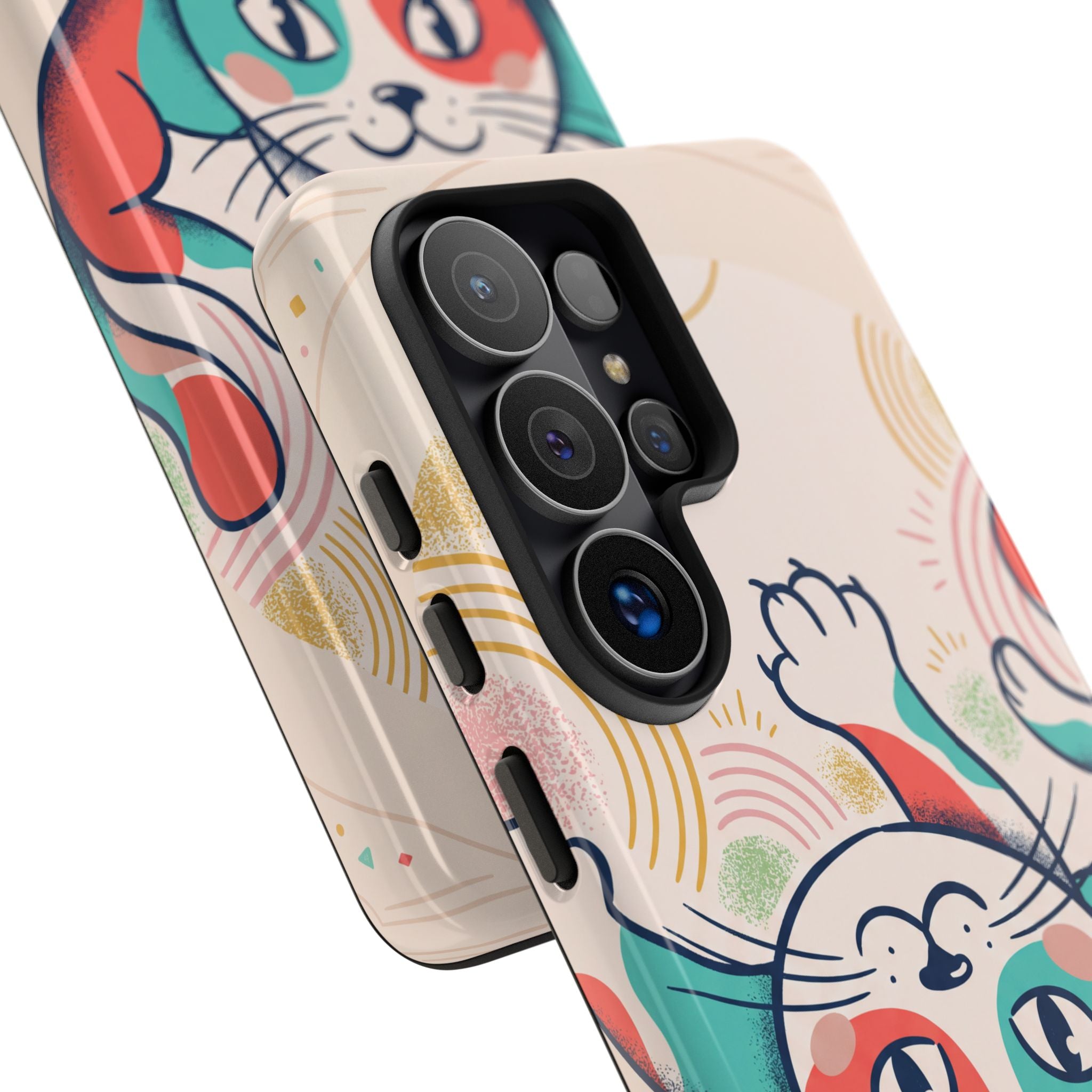 Phone Case — Cute Retro Calico Cat Protective Cover